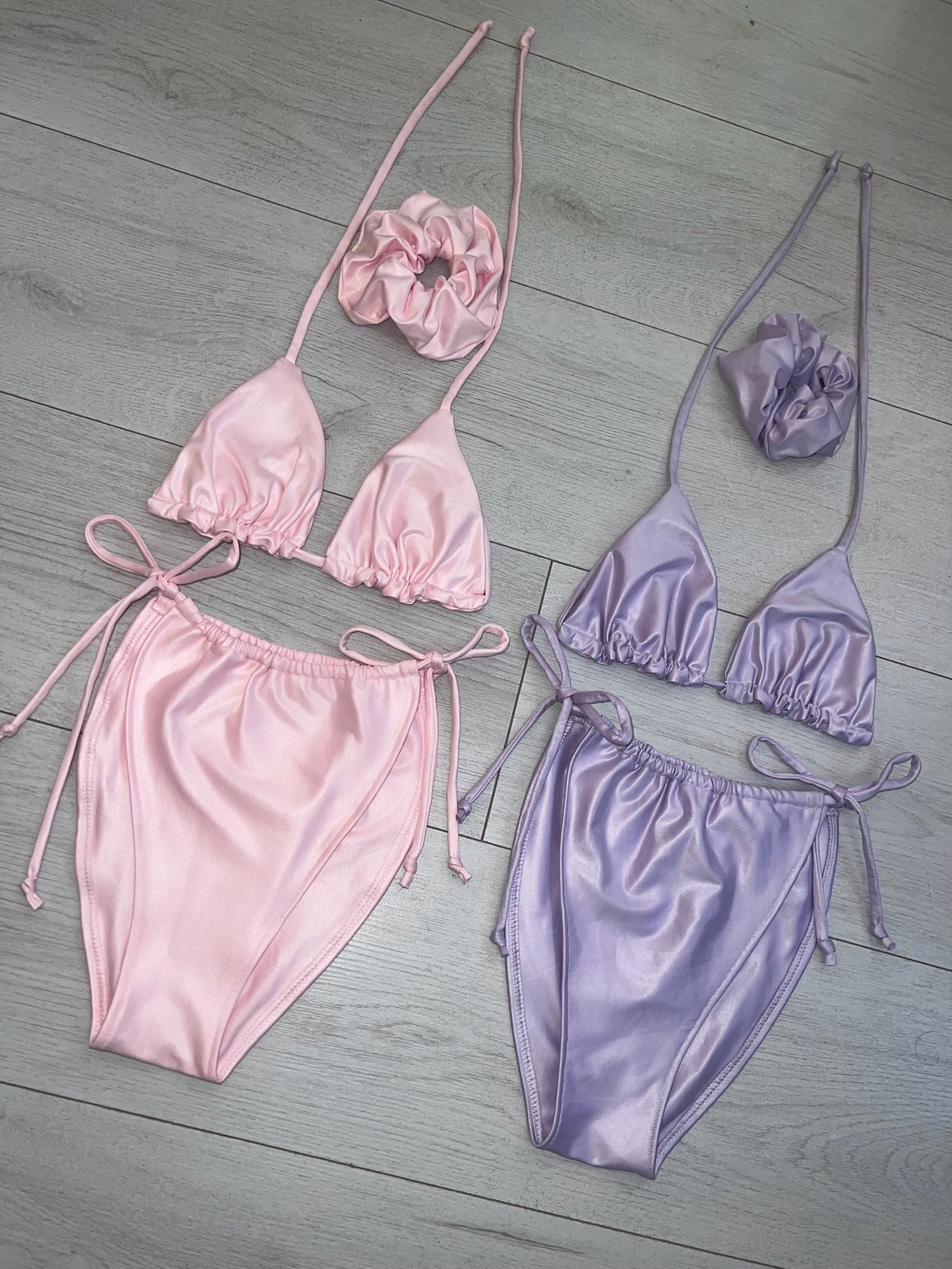 Lilac Wet Look Bikini LOVE WILD ROSE